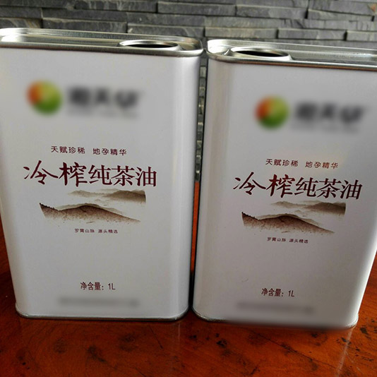 湖南山茶油铁罐包装设计