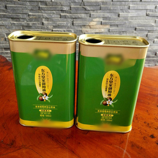 湖南养生500毫升山茶油铁罐包装