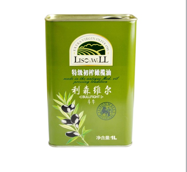 1L方形印花橄榄油铁罐