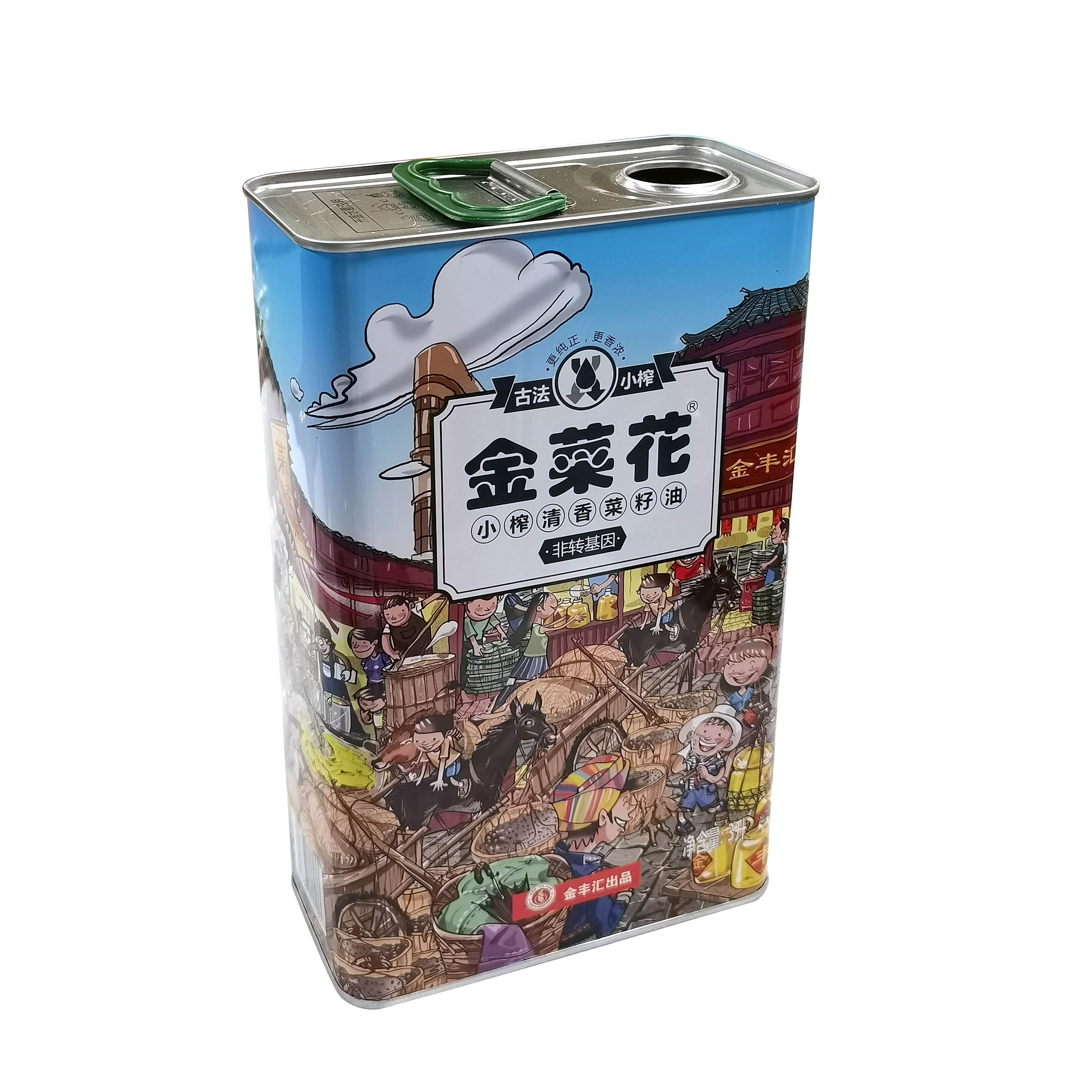青海鲜榨菜籽油铁桶 云南菜籽油铁罐定制