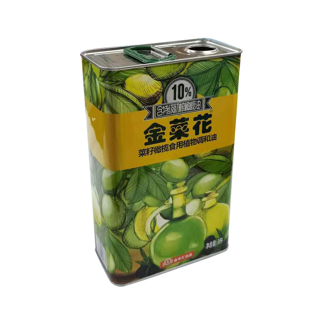 四川1.5L印花黑菜油马口铁罐定制 四川菜籽油铁桶厂