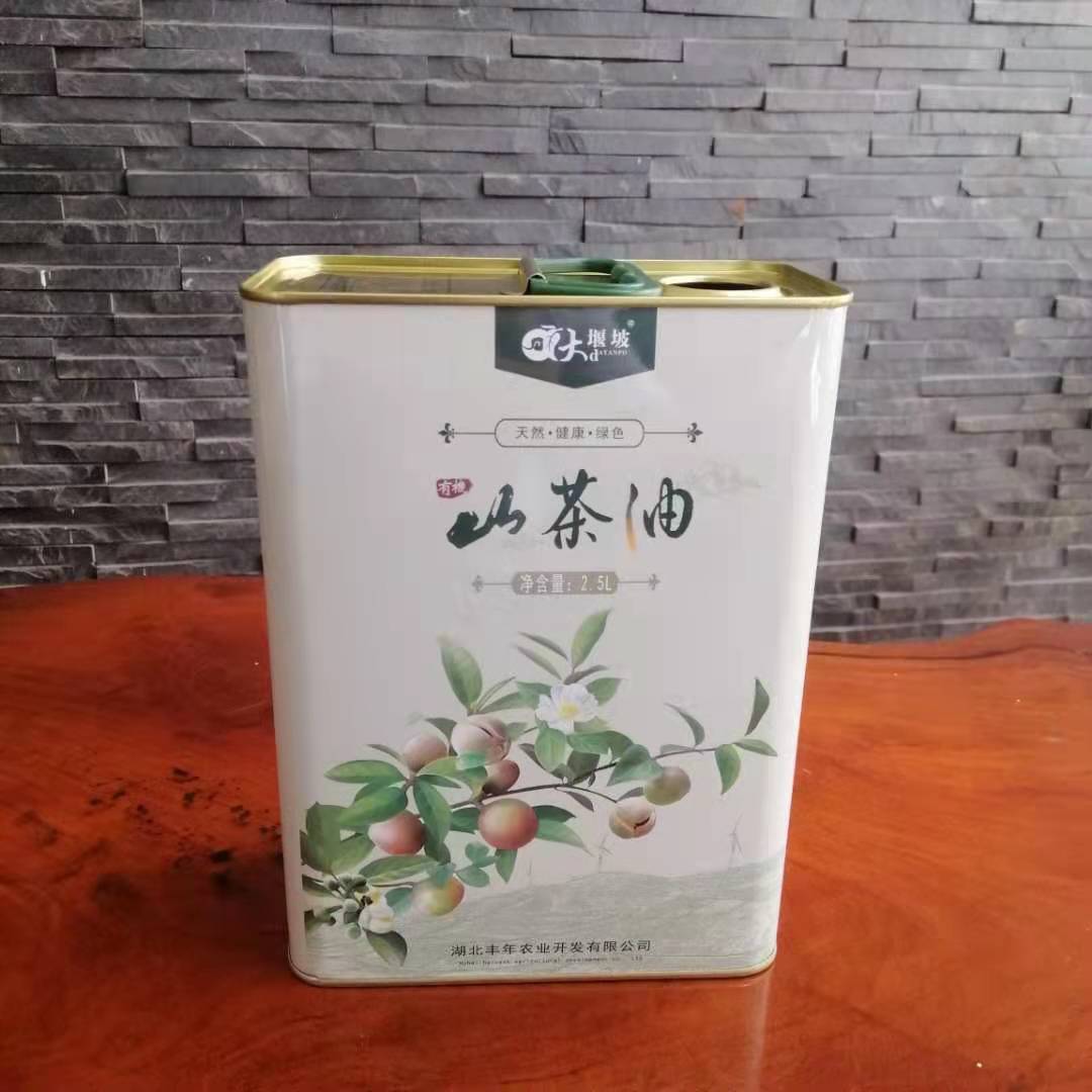 2.5升湖北茶油铁桶 方形山茶油铁罐包装