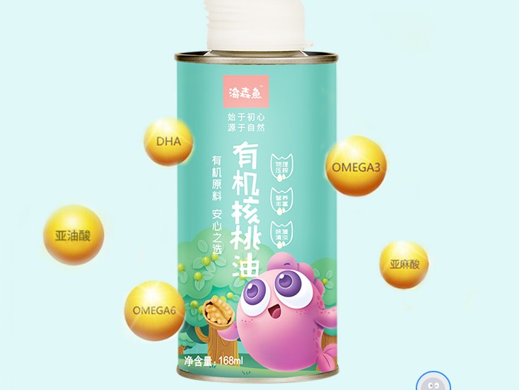 168ML山东核桃油铁罐 海森鱼核桃油铁瓶 