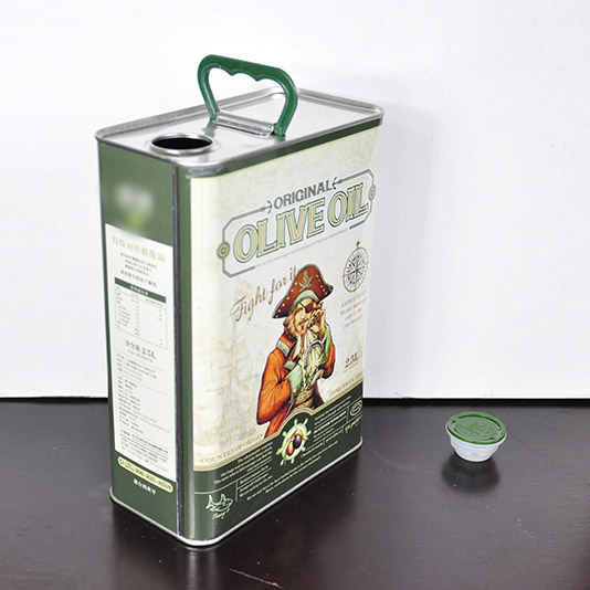 2.5L出口印花橄榄油装手提铁桶