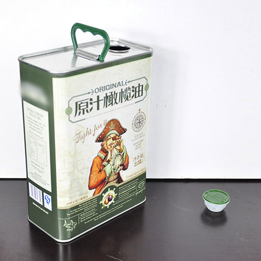 2.5L出口印花橄榄油装手提铁桶