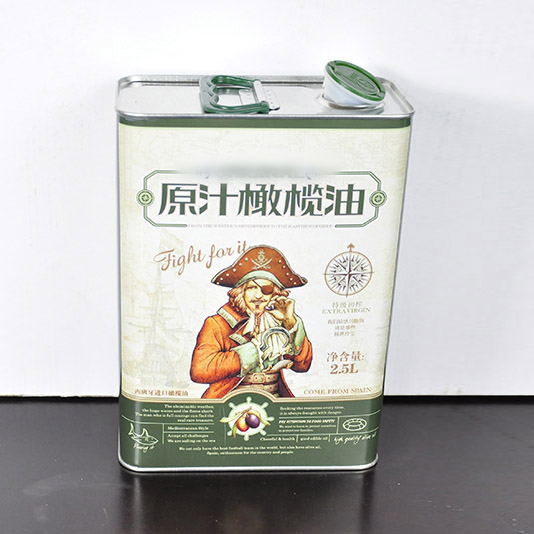 2.5L出口印花橄榄油装手提铁桶