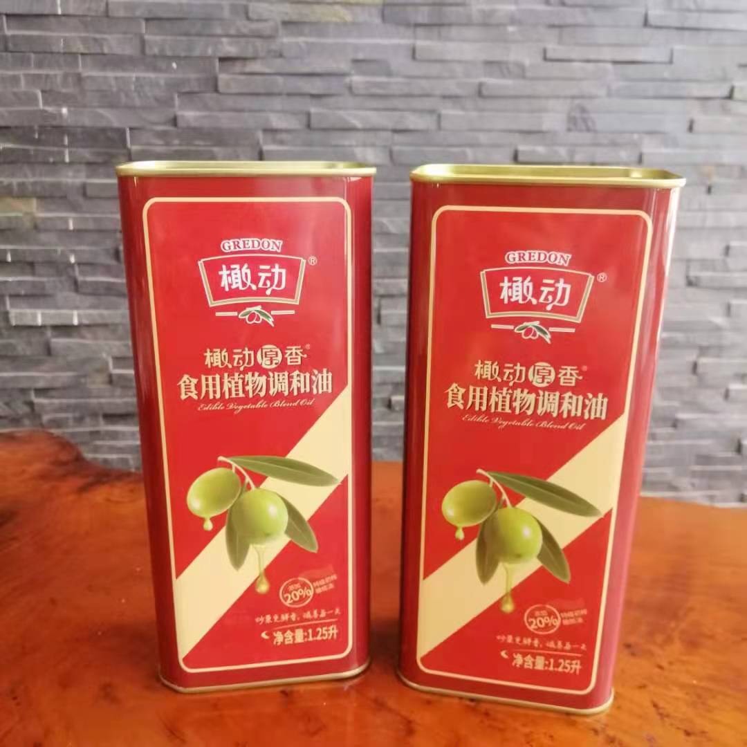 1.25L厦门食用植物调和油铁罐 福建食用油铁桶生产厂家
