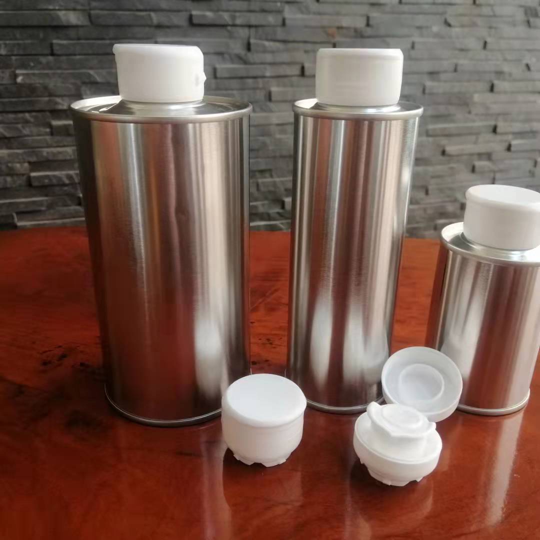 光身圆形食用油铁罐 创意食用油裸铁罐包装