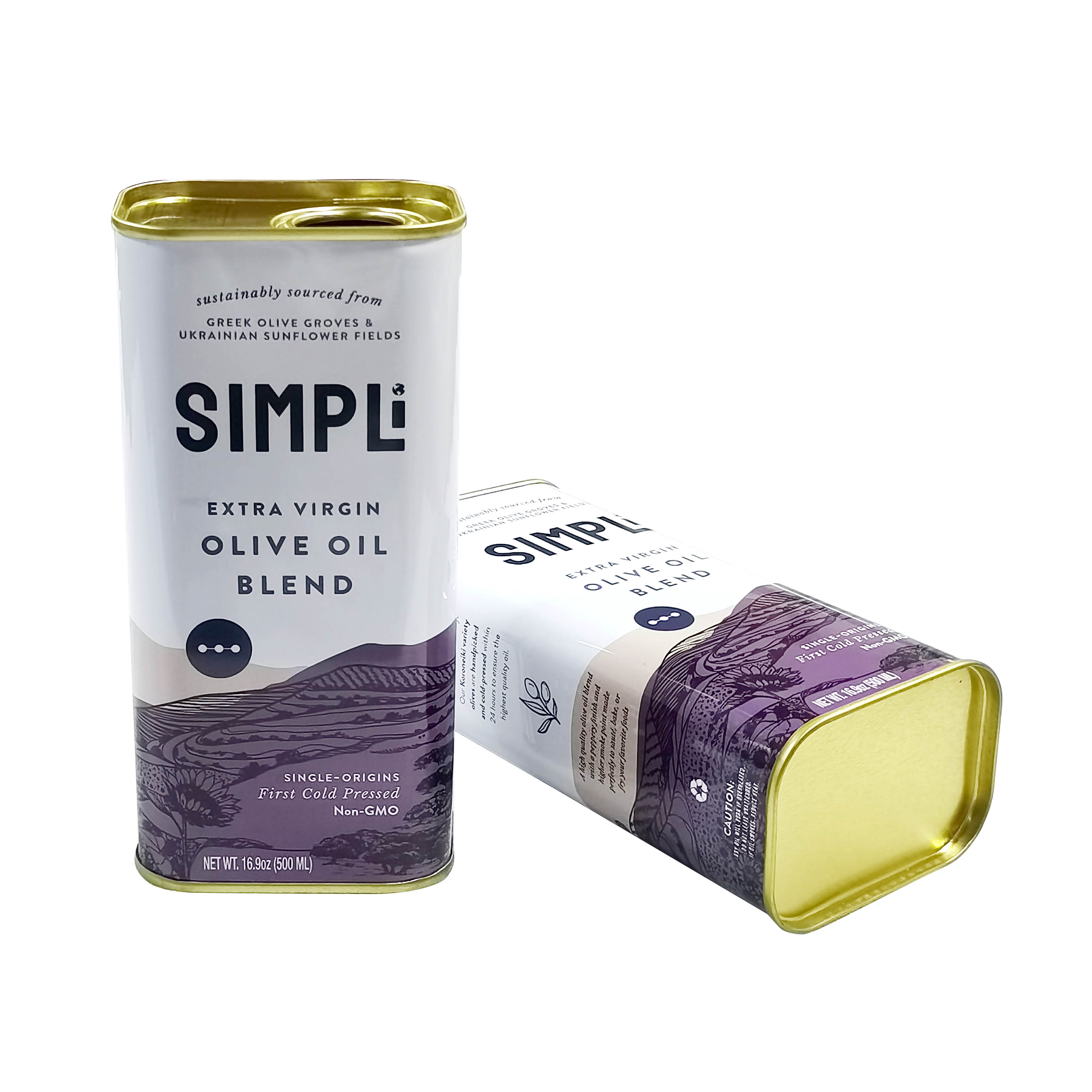 出口橄榄油铁罐 0.5L食用油铁桶定制